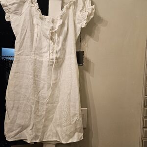 Reformation Klara linen mini dress